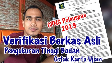 Link pendaftaran polsuspas 2021 link pendaftaran resmi cpns polsuspas 2021 bisa cek langsung di cpns.kemenkumham.go.id disana juga terdapat informasi lainnya mengenai cara daftar dan juga. PENJELASAN Verifikasi Berkas Asli dan Ukur Tinggi Badan ...