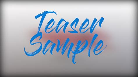 Teaser Sample 1 With Logo Youtube