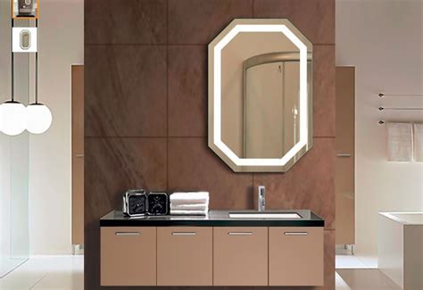 Tudor 20″x 30″ Led Bathroom Mirror W Dimmer And Defogger Octagon