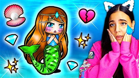 How to make mermaids in gacha club! HER MERMAID SCALES 🧜‍♀️ Abandoned in the Ocean 🌊 Gacha ...