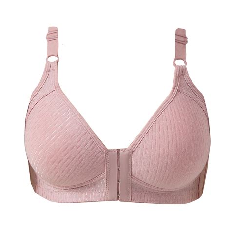 Ozmmyan Wirefree Bras For Women Plus Size Front Closure Lace Bra Wirefreee Extra Elastic Bra