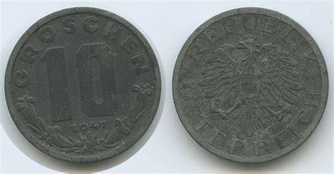 Österreich 2republik 1945 2001 10 Groschen 1947 G13068 Rares Jahr