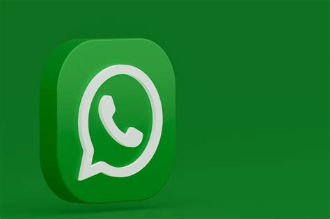 Premium Photo Whatsapp Application Green Logo Icon 3d Render On Green