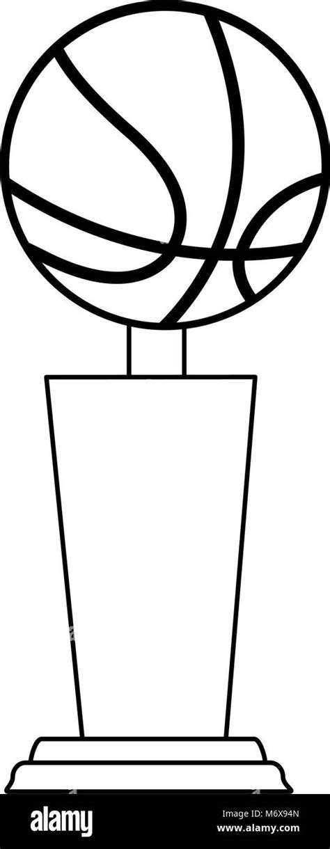 Basketball Trophy Coloring Page