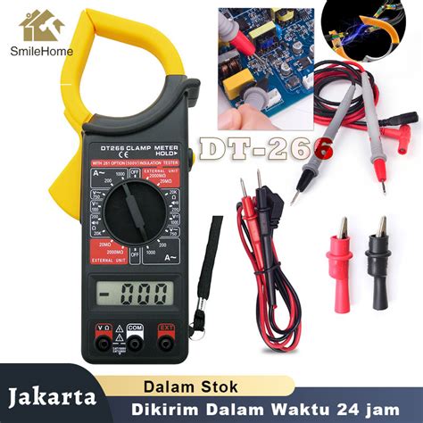 Dt266 Multimeter Tang Ampere 1000a Digital Clamp Meter Alat Pengukur