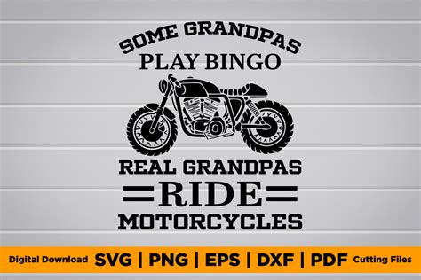 Biker Grandpa Svg Png Eps Pdf Dxf Shirt Graphic By Trending Pod Designs