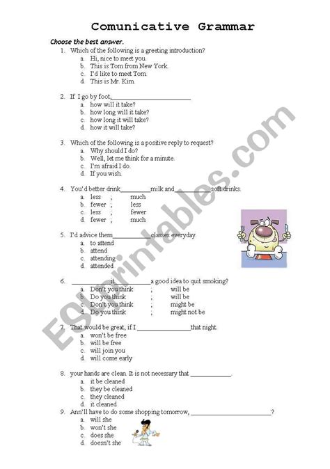 English Worksheets Communicative Grammar