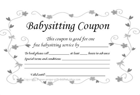 Next all you have to do is just print, either at. 15+ Babysitting Coupon Examples - PSD, AI, InDesign | Examples