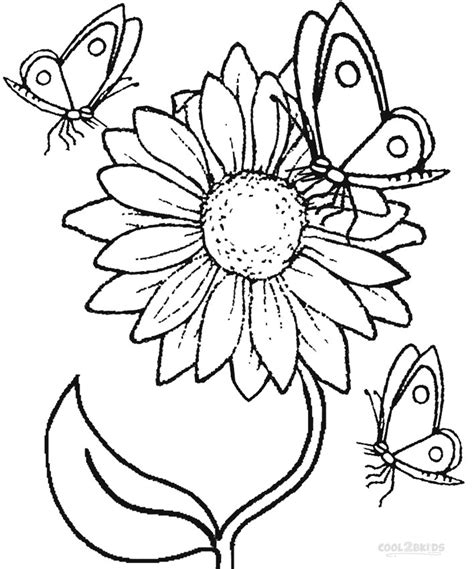 Printable Sunflower Coloring Pages For Kids | Cool2bKids