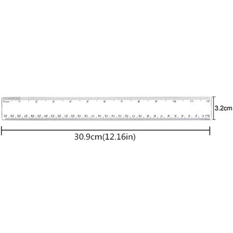 Cheap 2 Pack 12 Inches Clear Plastic Ruler Straight Ruler Plastic