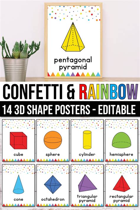 3d Shapes Poster Free Printable