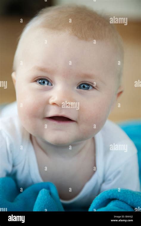 Baby Girl Smiling Stock Photo Alamy