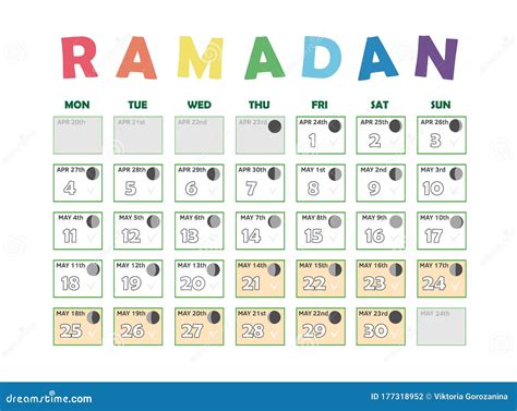 Calendário Ramadano 2020 Fases Do Ciclo Da Lua Em Jejum 30 Dias De