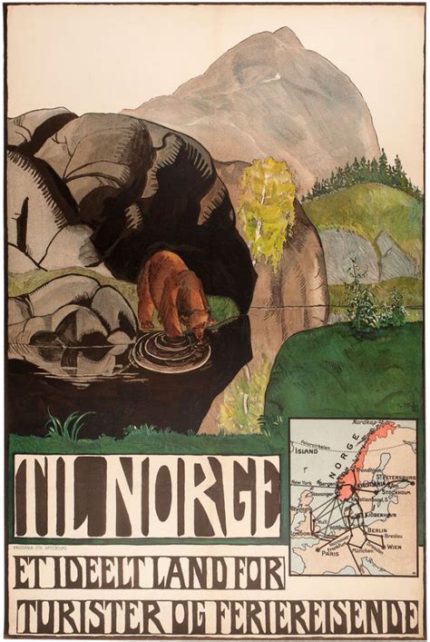 Norway Til Norge ~ Per Krohg Retro Poster New Poster Coca Cola