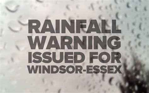Toronto and much of ontario are under a heavy rainfall warning for today. UPDATED: Rainfall Warning Issued For Tuesday | windsoriteDOTca News - windsor ontario's ...