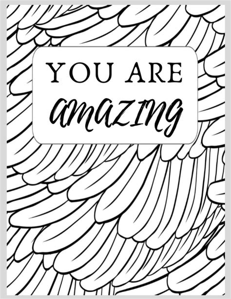 You Are Amazing Coloring Book For Adult With Motivational Words Clrb