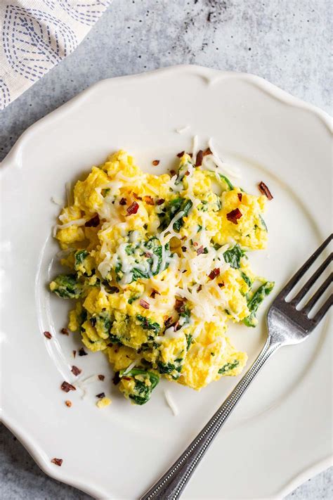 Scrambled Eggs With Spinach Food Banjo