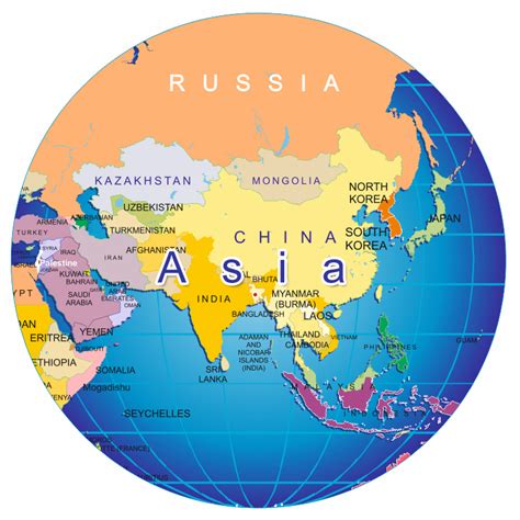 Where Is Asia World Globe