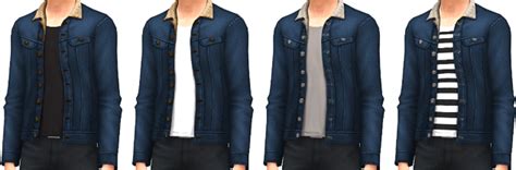 My Sims 4 Blog Denim Jackets With Fur Collar For Males By Marvinsims