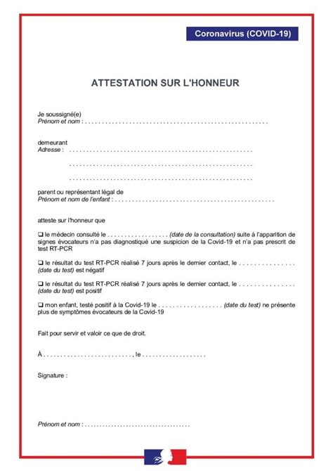 Formulaire Pdf Attestation Sur Lhonneur Association Vrogue