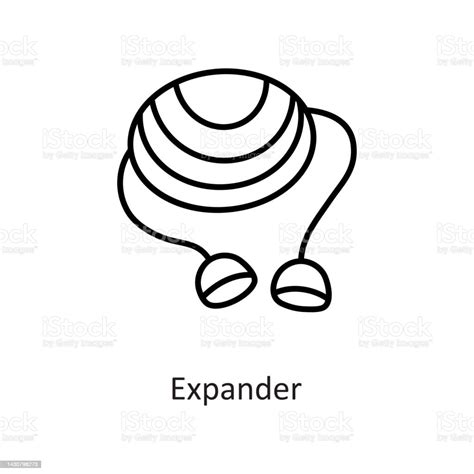 Expander Vektor Gliederung Icon Design Illustration Trainingssymbol Auf