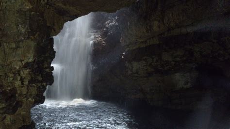 One Of The Waterfalls Inside The Smoo Cave Durness