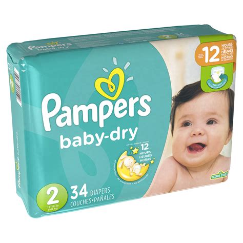 Buy Pampers Baby Dry Diapers Size 2 12 18 Lbs Pack Of 34 Diapers