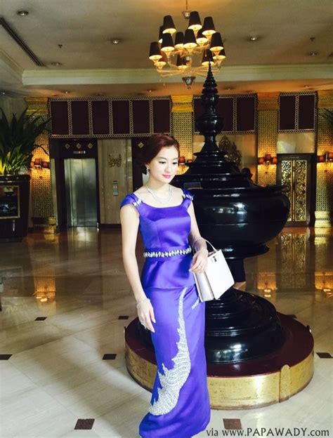 Wut Hmone Shwe Yi In Beautiful Myanmar Dress