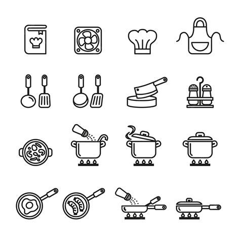 Premium Vector Cooking Kitchen Tools And Utensils Icon Set