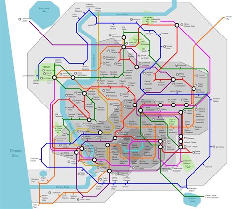 Rome Metro Map Interactive Infographic