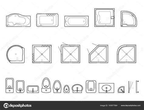 Set Of Icons For Architectural Plans Stock Vector Image By ©denisik11