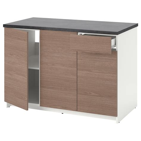 Knoxhult Base Cabinet With Doors And Drawer Wood Effect Grey Ikea