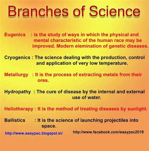 Branches Of Science