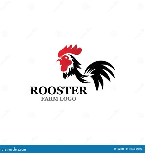 Rooster Logo Template Stock Vector Illustration Of Sign 192818111