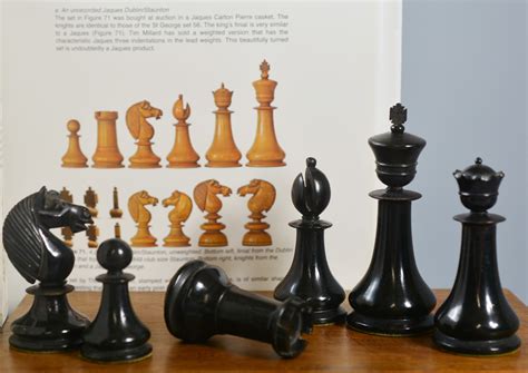 Ref2006 Stauntondublin Pattern Chessmen By Jaques London Antique