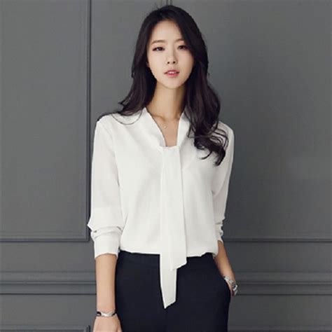 new fashionable korean style blouse with tie