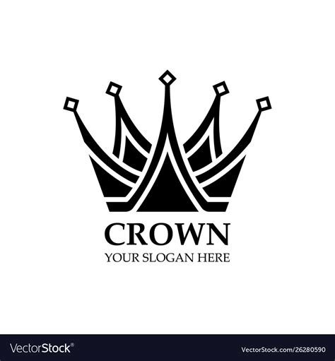 Creative Crown Concept Logo Design Template Vector Image