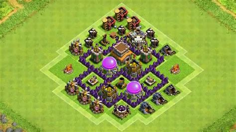 Clash Of Clans Town Hall 4 Hybrid Base Speed Build Youtube