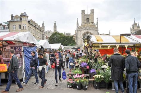 Market Square In Cambridge England No Man Before