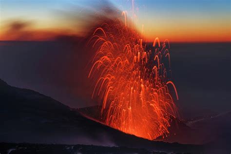 Eruption Of Mount Etna Photograph By Martin Rietzescience Photo