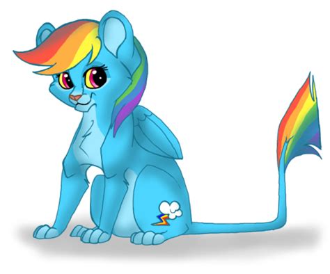 Rainbowdash Lion By Tikanii On Deviantart Rainbow Dash My Little