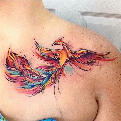 Phoenix Tattoo Watercolor Chest Tattoo Ideas Tattoo Designs Phoenix Tattoo Design Tattoo