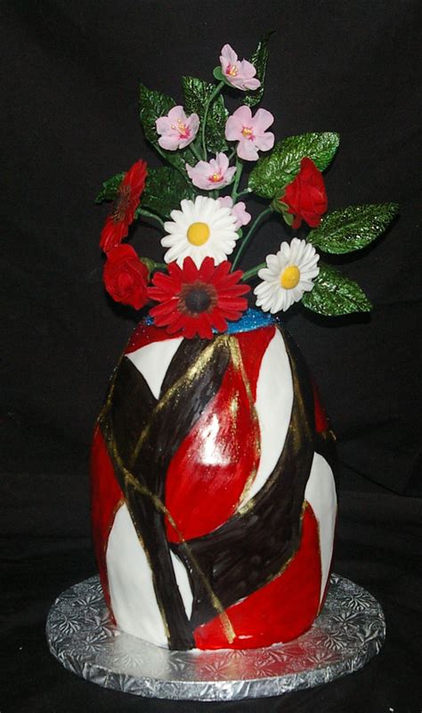 pot de fleurs rouges | Flowers cake | Lili Sweet Laval | Flickr