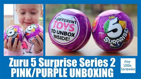 Zuru 5 Surprise Series 2 Pinkpurple Unboxing Review What Do We Find