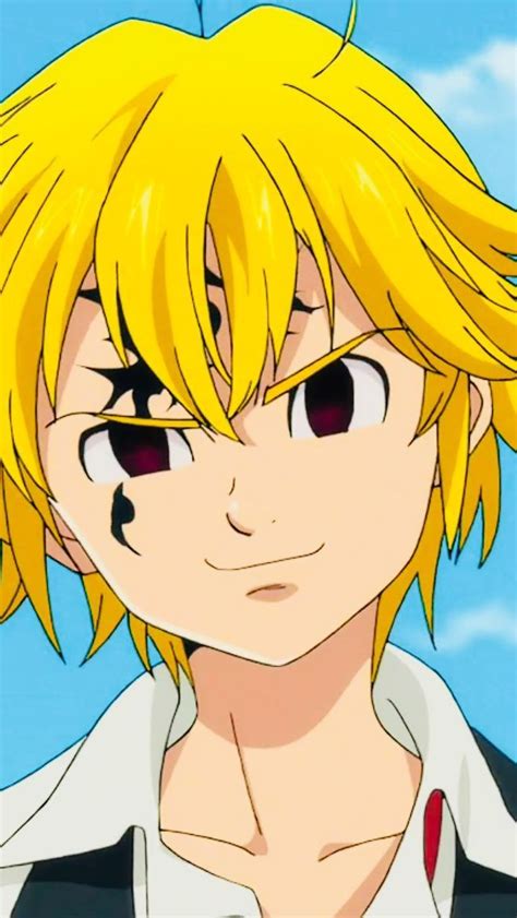 An Anime Character With Blonde Hair And Black Eyes
