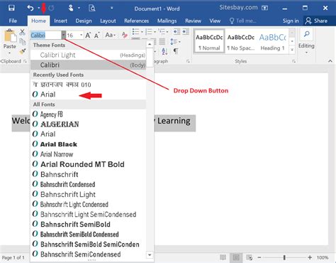 How To Change Font Or Text Style In Word Word Tutorial