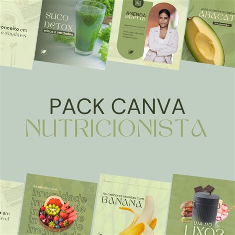 Pack templates Templates Exclusivos para Canva Nutricionista Amanda Vitoria Bragança de