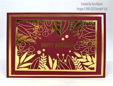 Tutorial For Forever Gold Birthday Card Saras Crafting And Stamping