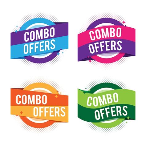 Premium Vector Combo Offers Labels Concept