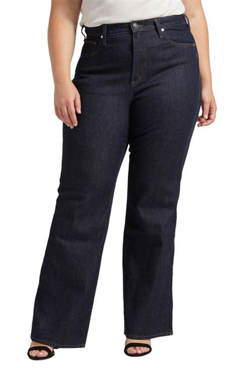 Highly Desirable High Waist Wide Leg Jeans Plus Size